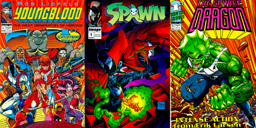 Youngblood, Spawn och Savage Dragon var tre av de första titlarna som Image Comics gav ut.